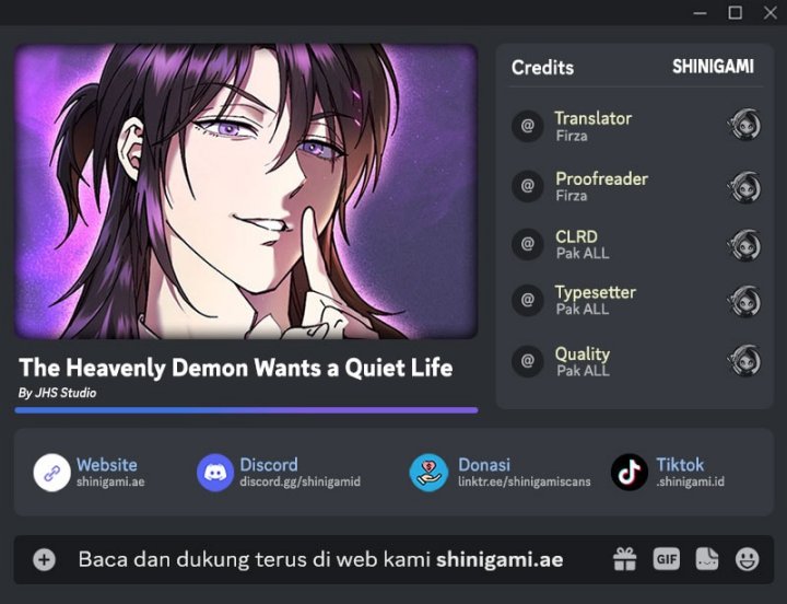The Heavenly Demon Wants A Quiet Life Chapter 65 Gambar 1