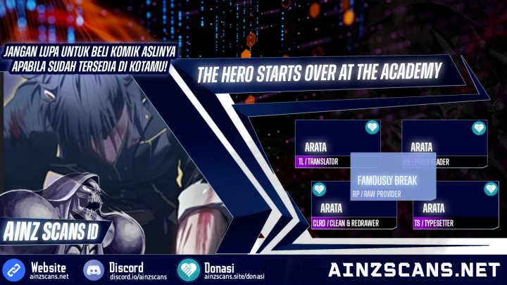 The Hero Starts Over at the Academy Chapter 01 Gambar 1
