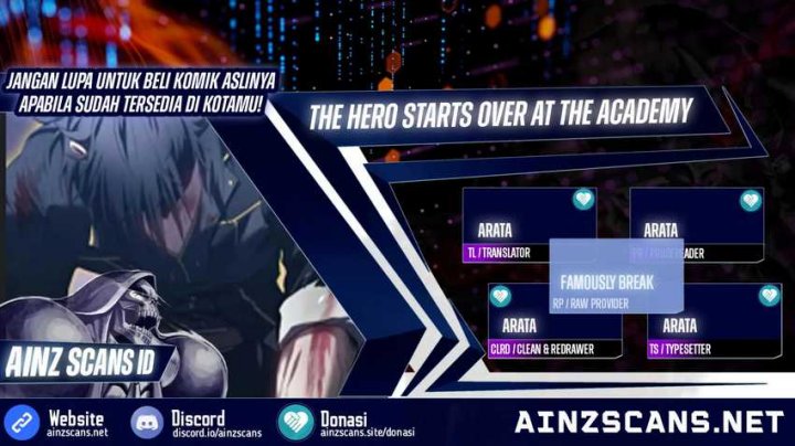 The Hero Starts Over at the Academy Chapter 04 Gambar 1