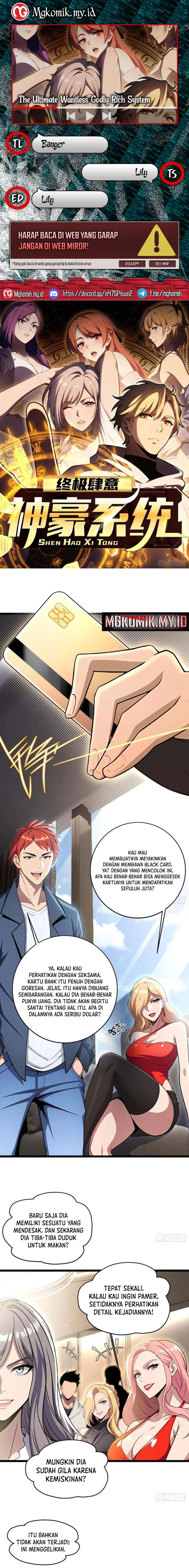 The Ultimate Wantless Godly Rich System Chapter 33 Gambar 1