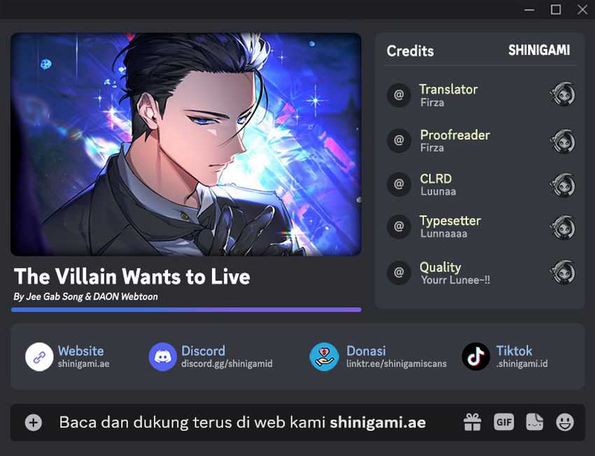 The Villain Wants To Live Chapter 03 Gambar 1