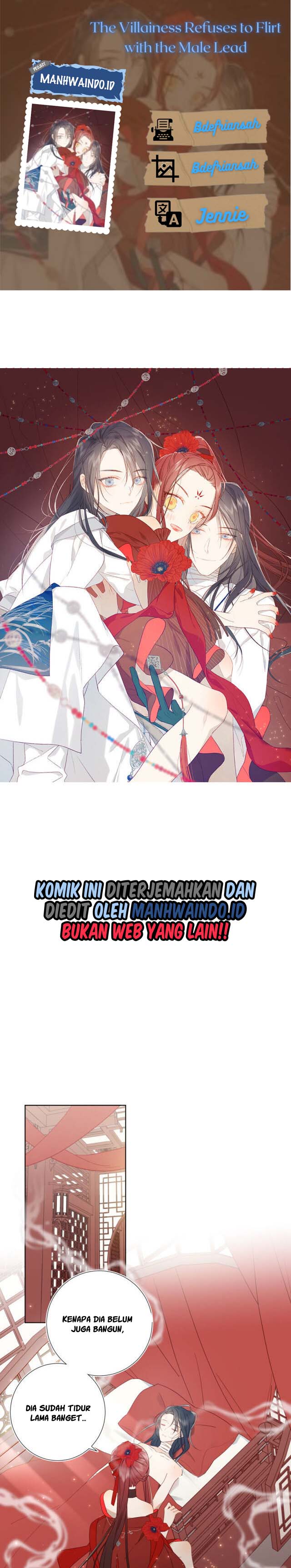 The Villainess Refuses to Flirt with the Male Lead Chapter 02 Gambar 1