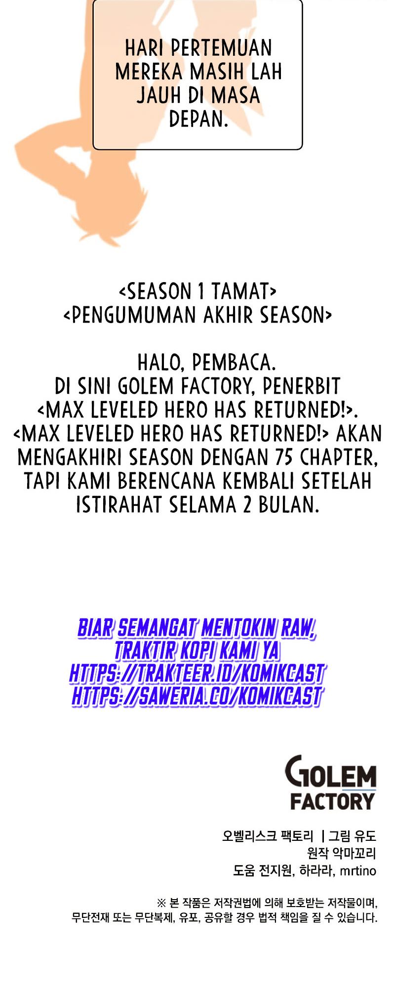 The MAX Leveled Hero Will Return! Chapter 75 - S1 END Gambar 39
