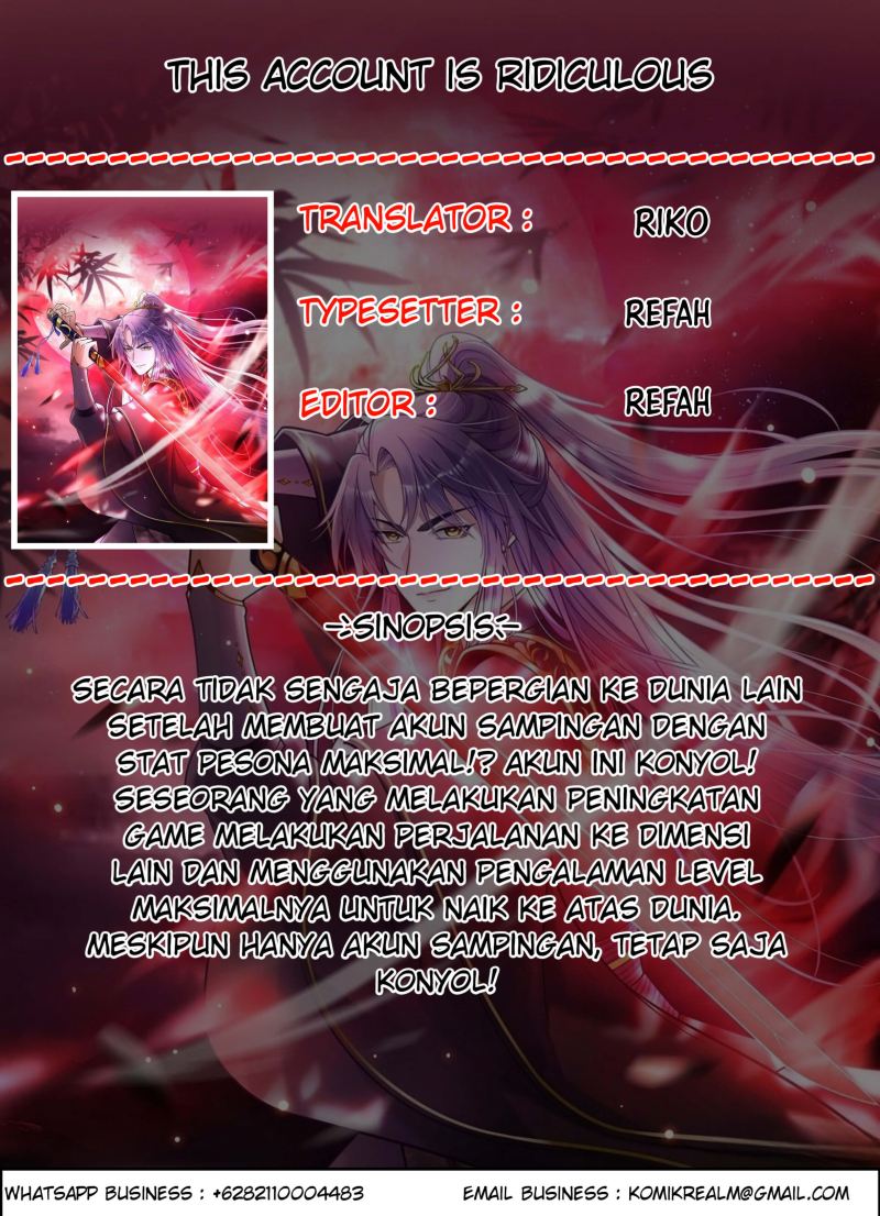 This Account is Ridiculous Chapter 02 Gambar 1