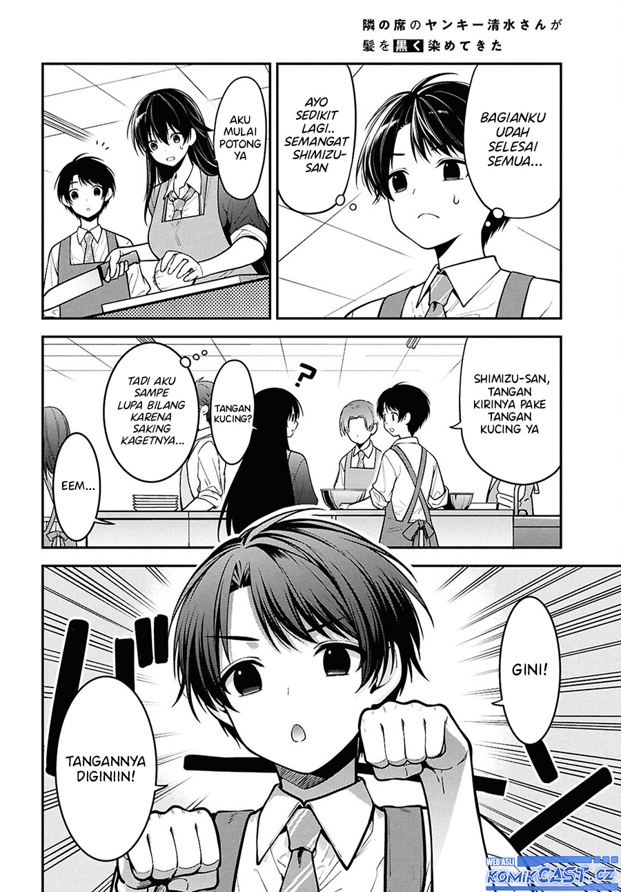 Tonari no Seki no Yankee Shimizu-san ga Kami o Kuroku Sometekita Chapter 02 Gambar 17