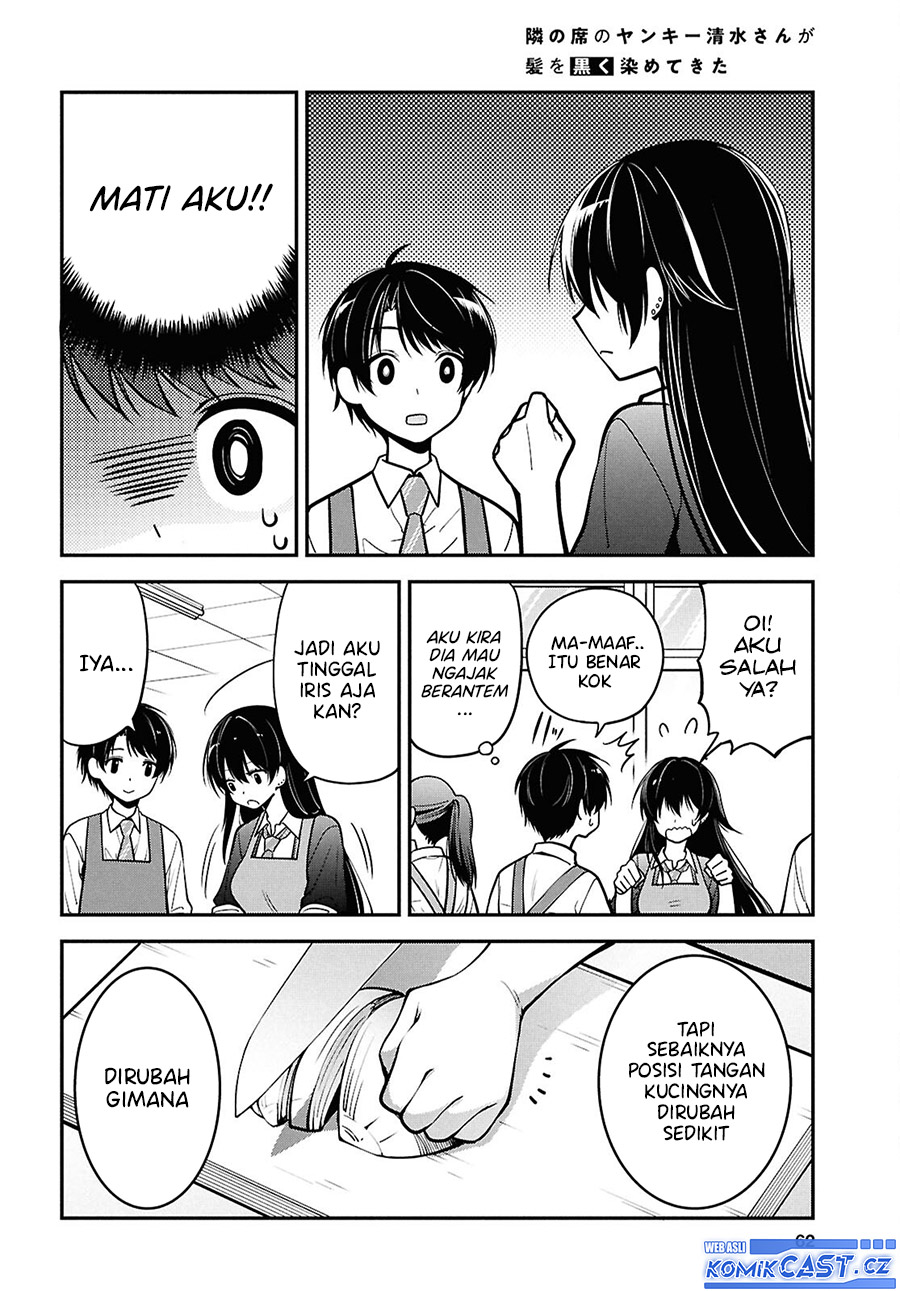 Tonari no Seki no Yankee Shimizu-san ga Kami o Kuroku Sometekita Chapter 02 Gambar 19