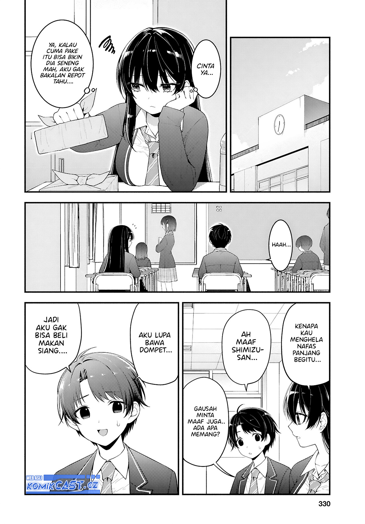 Tonari no Seki no Yankee Shimizu-san ga Kami o Kuroku Sometekita Chapter 03 Gambar 17