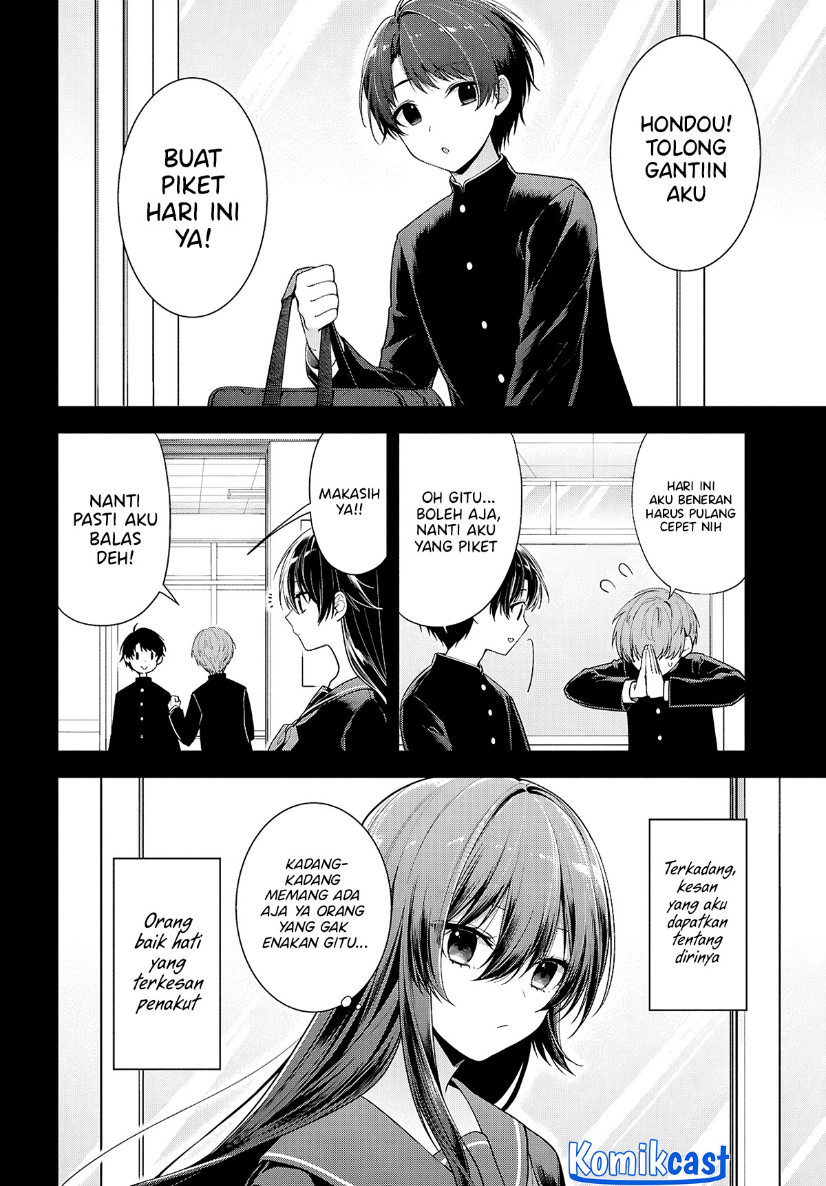 Tonari no Seki no Yankee Shimizu-san ga Kami o Kuroku Sometekita Chapter 04 Fix Gambar 9