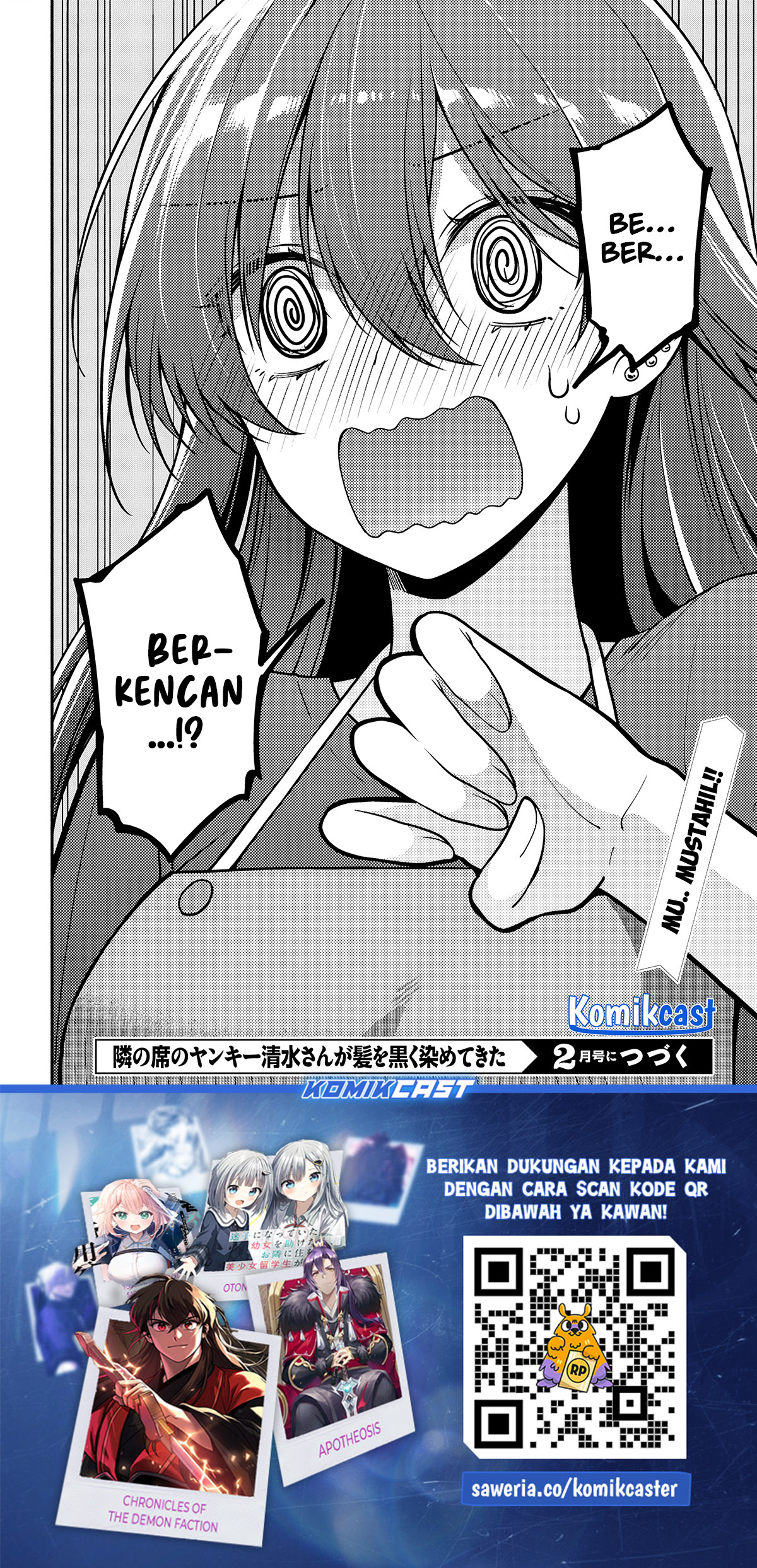 Tonari no Seki no Yankee Shimizu-san ga Kami o Kuroku Sometekita Chapter 04 Fix Gambar 31