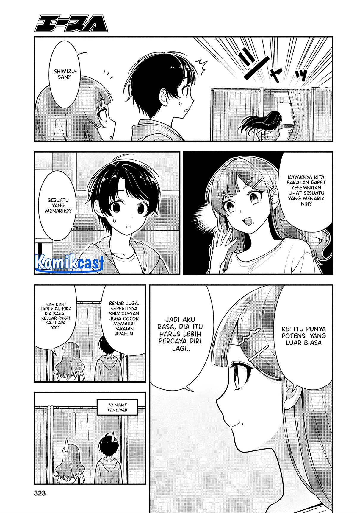 Tonari no Seki no Yankee Shimizu-san ga Kami o Kuroku Sometekita Chapter 06 Gambar 12