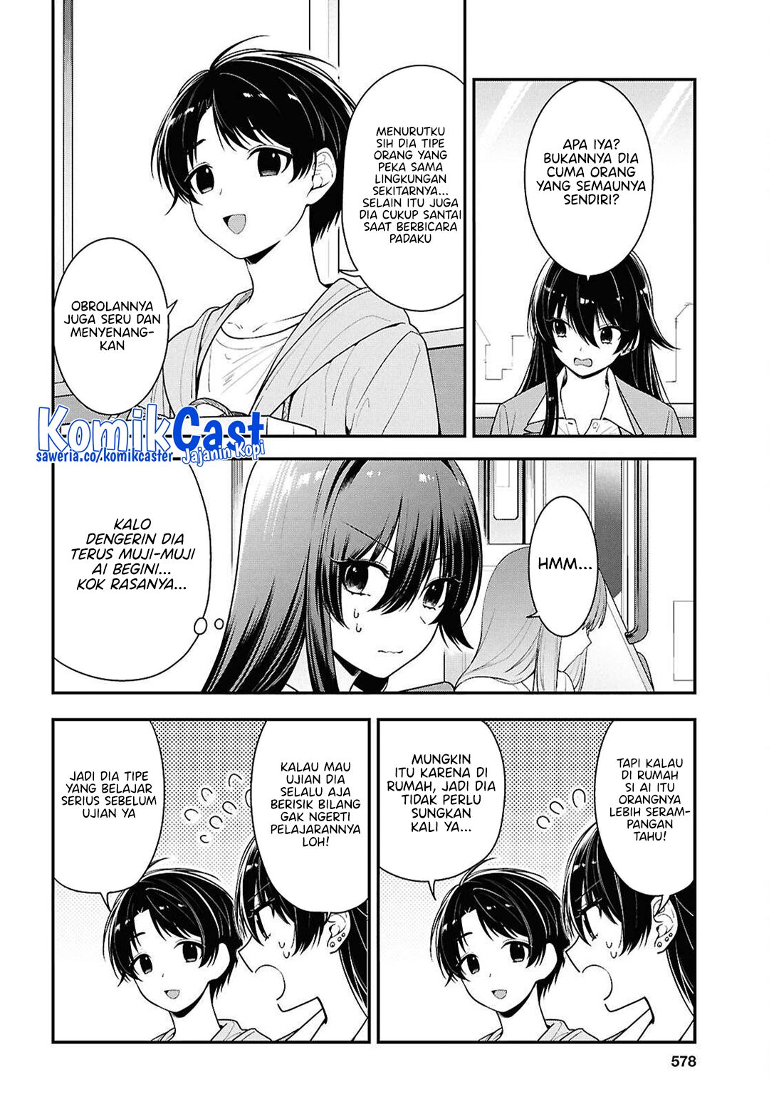 Tonari no Seki no Yankee Shimizu-san ga Kami o Kuroku Sometekita Chapter 08 Gambar 5
