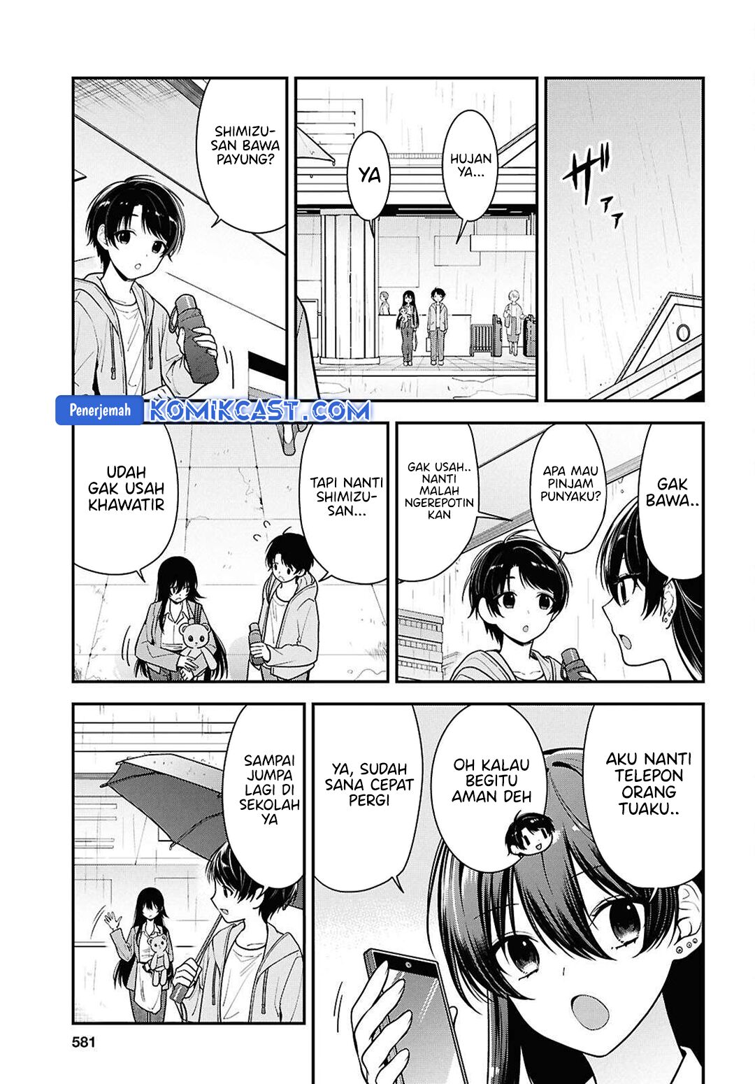 Tonari no Seki no Yankee Shimizu-san ga Kami o Kuroku Sometekita Chapter 08 Gambar 8