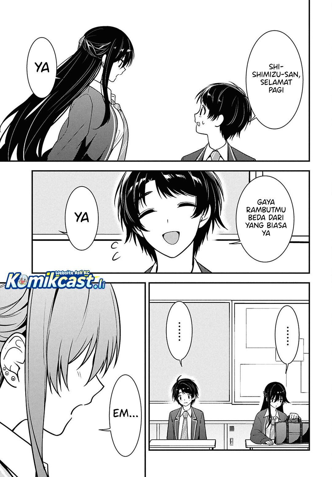 Tonari no Seki no Yankee Shimizu-san ga Kami o Kuroku Sometekita Chapter 11 Gambar 28