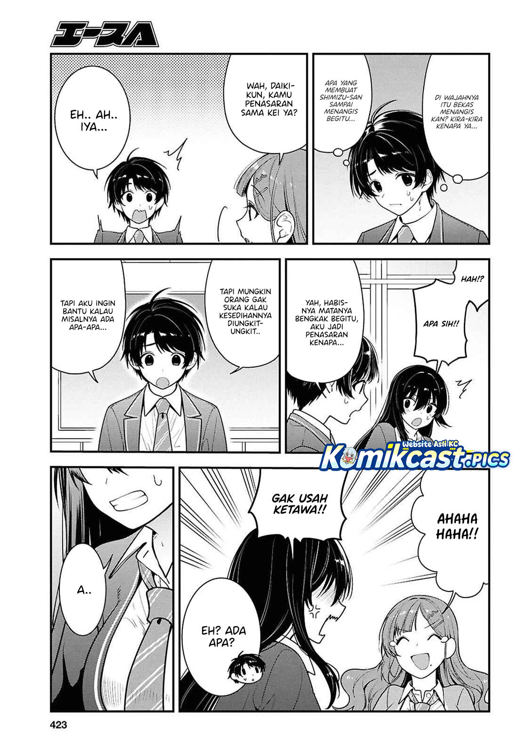 Tonari no Seki no Yankee Shimizu-san ga Kami o Kuroku Sometekita Chapter 12 Gambar 14