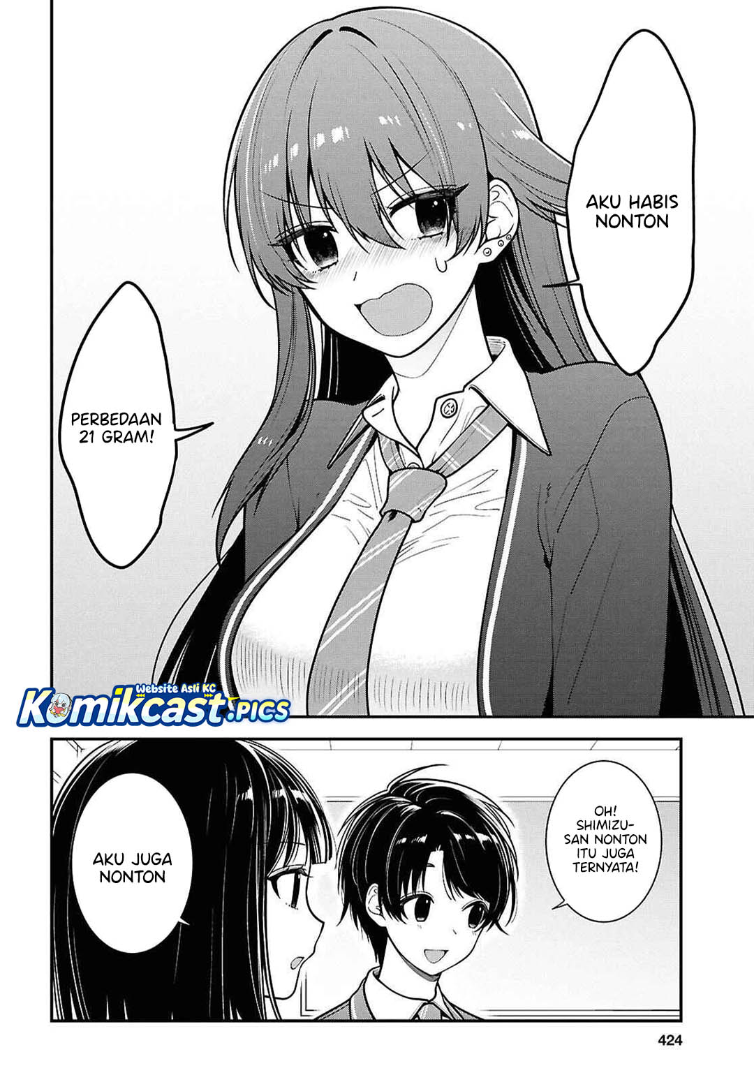 Tonari no Seki no Yankee Shimizu-san ga Kami o Kuroku Sometekita Chapter 12 Gambar 15