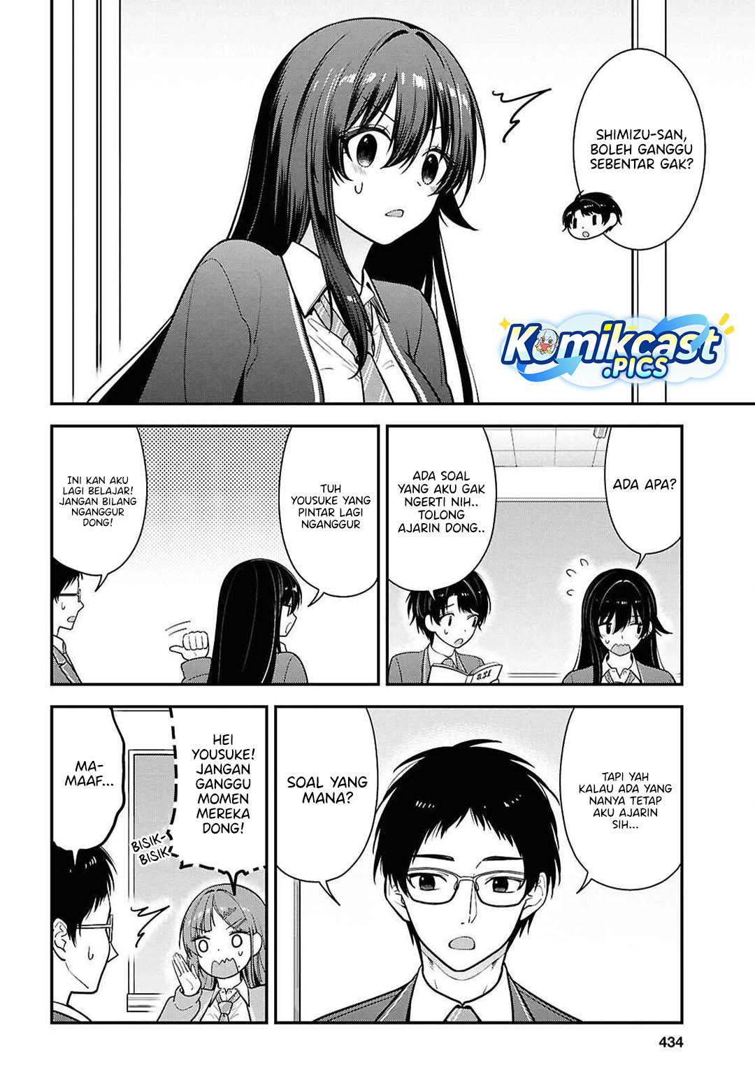 Tonari no Seki no Yankee Shimizu-san ga Kami o Kuroku Sometekita Chapter 12 Gambar 25