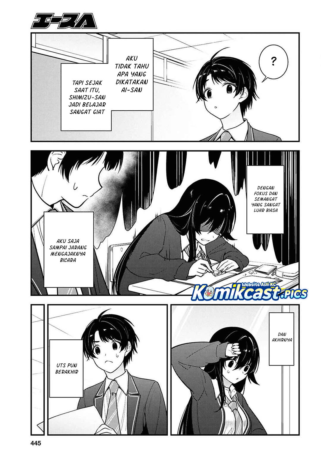 Tonari no Seki no Yankee Shimizu-san ga Kami o Kuroku Sometekita Chapter 12 Gambar 36
