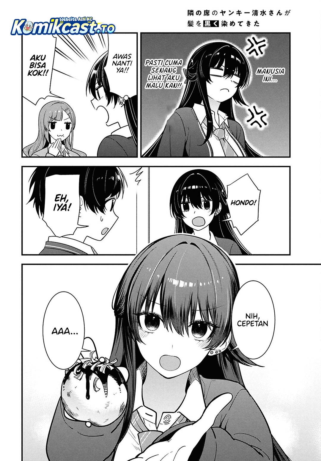 Tonari no Seki no Yankee Shimizu-san ga Kami o Kuroku Sometekita Chapter 14 Gambar 30