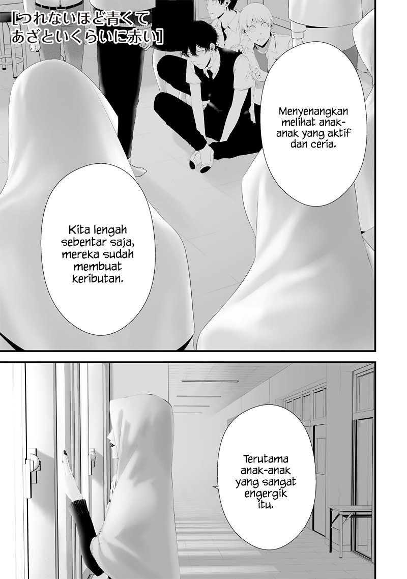 Tsurenai Hodo Aokute Azatoi Kurai ni Akai Chapter 45 Gambar 1