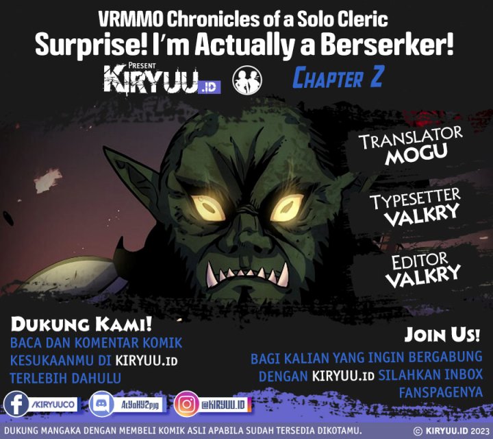 VRMMO Chronicles of a Solo Cleric ~Surprise! I’m Actually a Berserker!~ Chapter 02 Gambar 1
