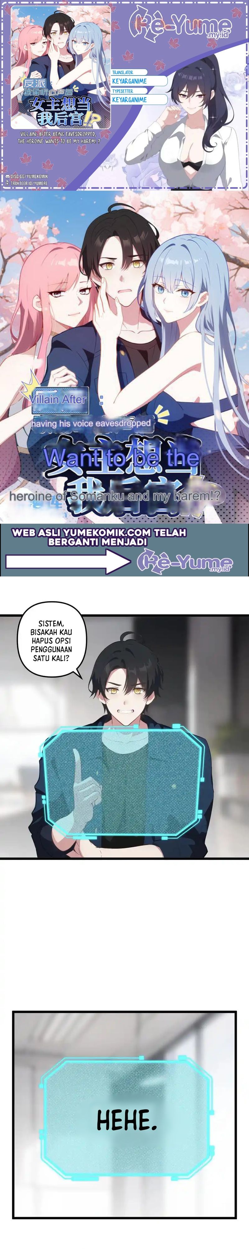 Villain: After Being Eavesdropped, The Heroine Wants To Be My Harem!? Chapter 35 Gambar 1
