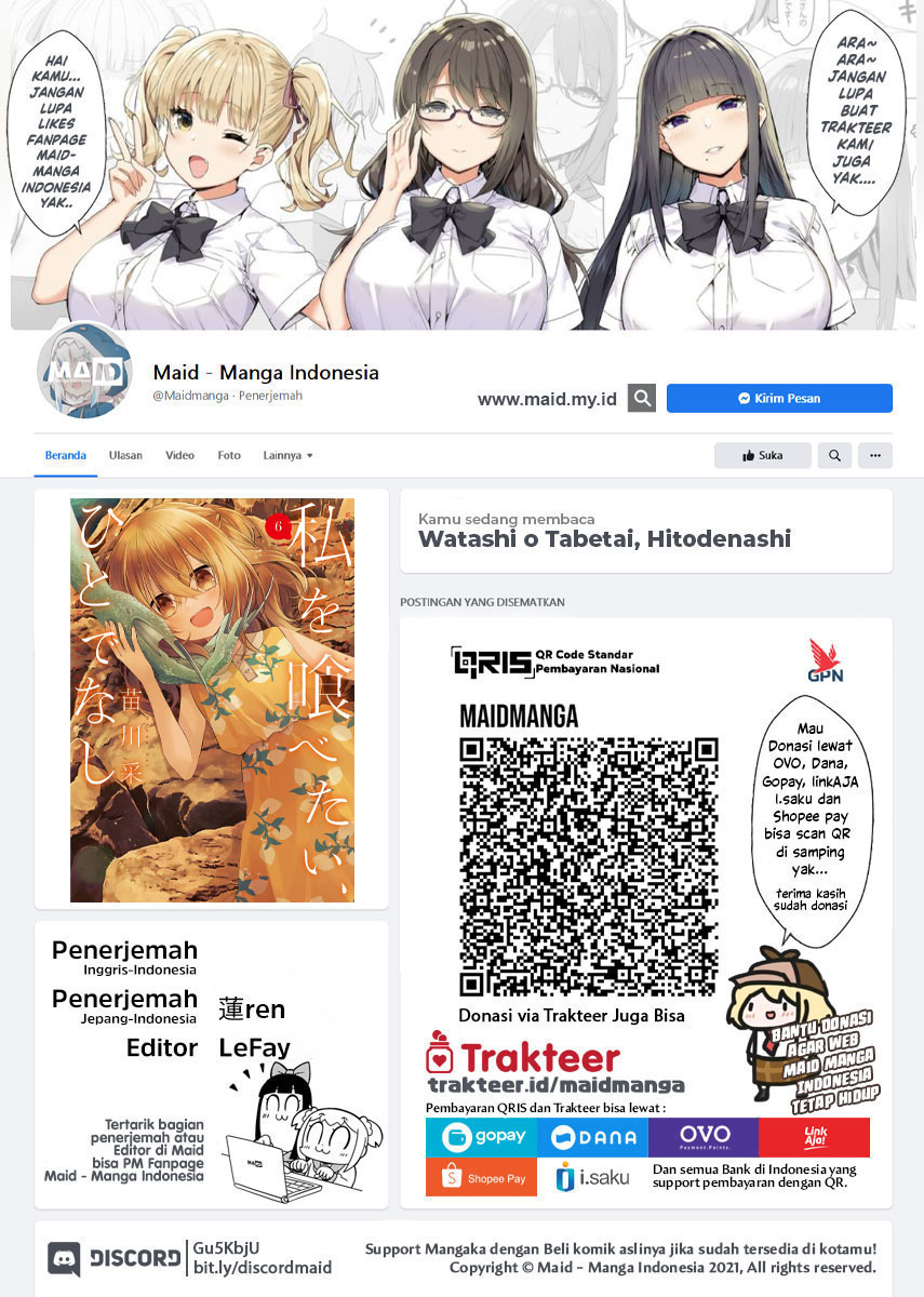 Watashi o Tabetai, Hitodenashi Chapter 30 Gambar 2