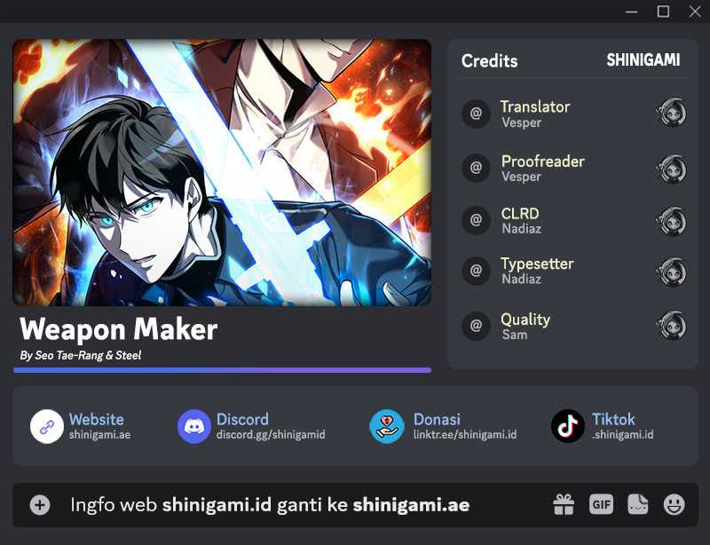 Weapon Maker Chapter 11 Gambar 1