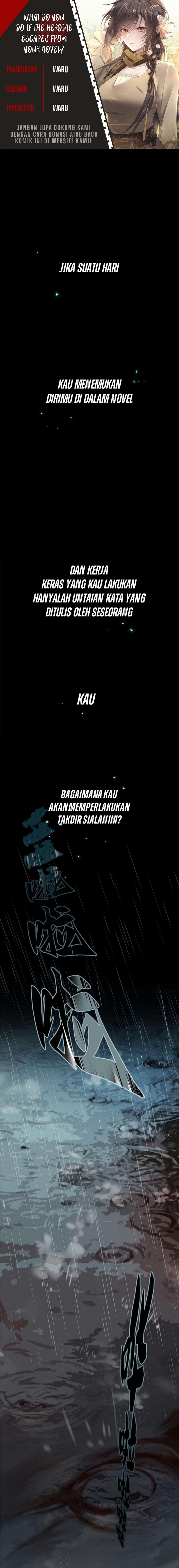 What Do You Do If the Heroine Escapes From Your Novel Chapter 01 Gambar 1