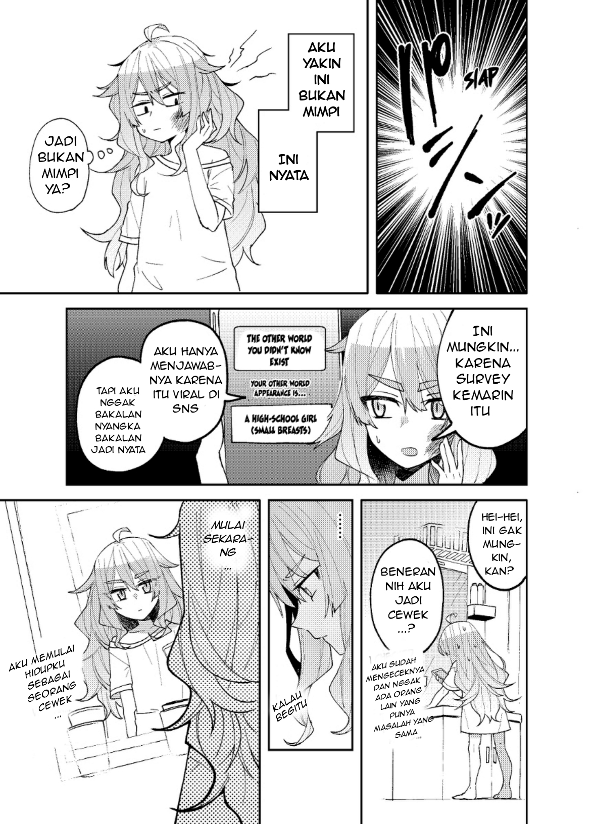 When I Woke Up, I Was A Girl Chapter 01 Gambar 3