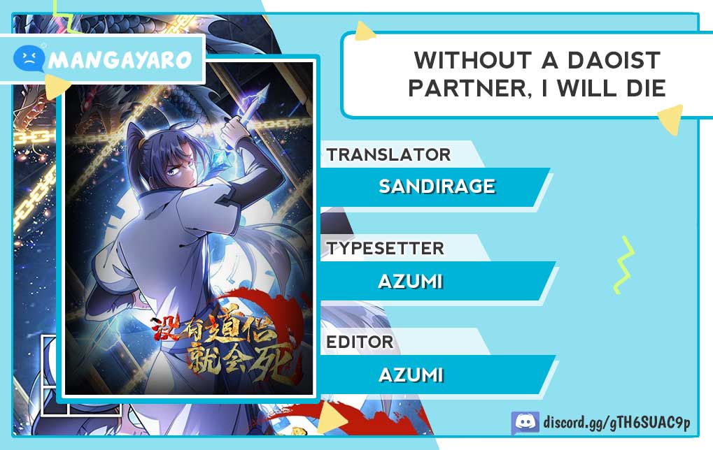 Without a Daoist Partner, I Will Die Chapter 32 Gambar 1
