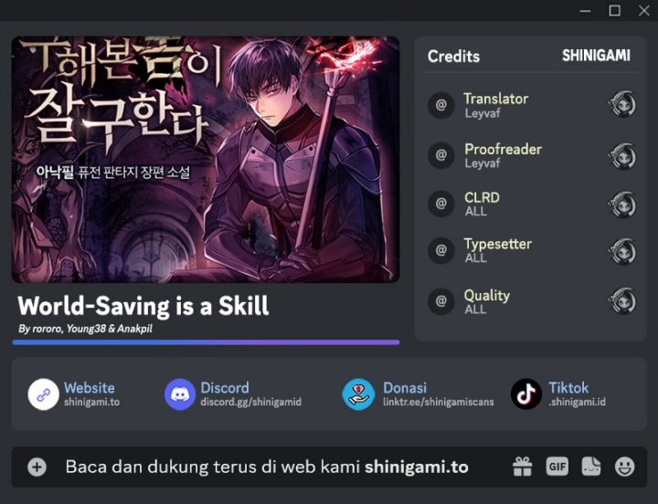 World-Saving Is A Skill Chapter 09 Gambar 1