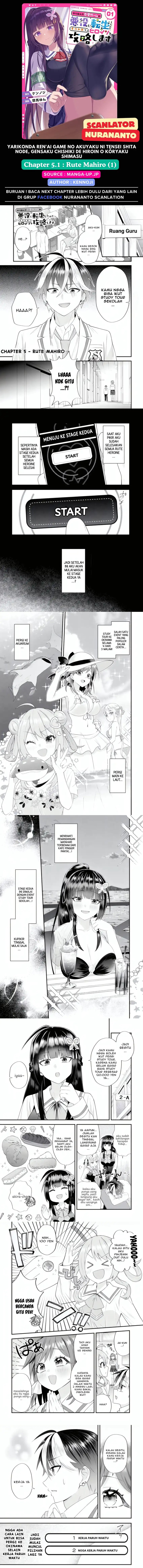 Yarikonda ren’ai game no akuyaku ni tensei shita node, gensaku chishiki de hiroin o kōryaku shimasu Chapter 05.1 Gambar 1