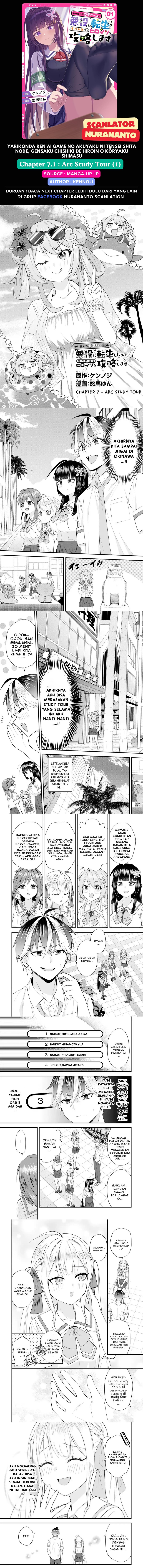 Yarikonda ren’ai game no akuyaku ni tensei shita node, gensaku chishiki de hiroin o kōryaku shimasu Chapter 07.1 Gambar 1