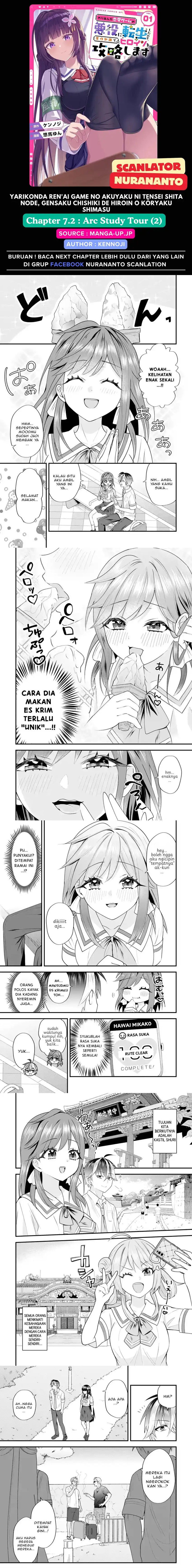 Yarikonda ren’ai game no akuyaku ni tensei shita node, gensaku chishiki de hiroin o kōryaku shimasu Chapter 07.2 Gambar 1