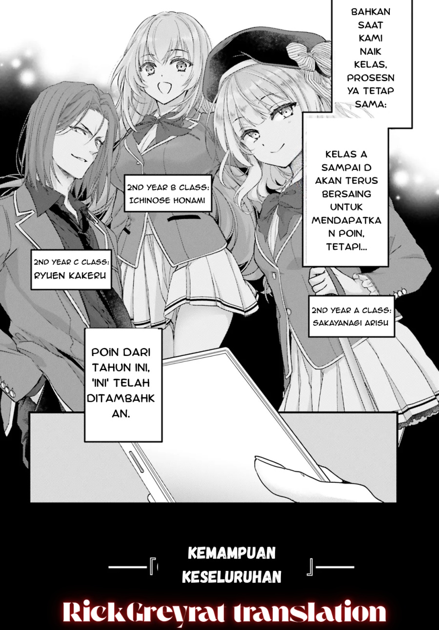 Youkoso Jitsuryoku Shijou Shugi no Kyoushitsu e 2-nensei-hen 2nd Stage Chapter 01.1 Gambar 5