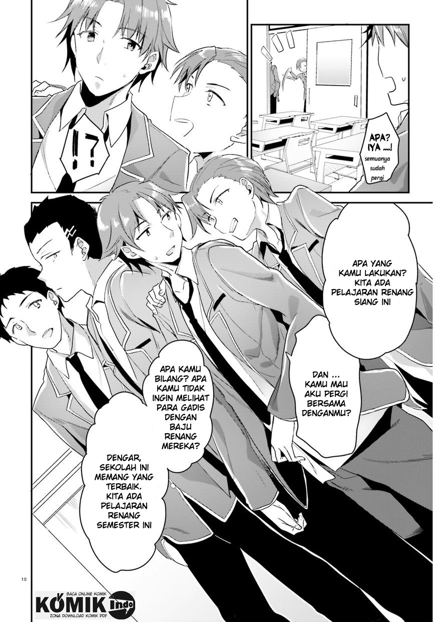 Youkoso Jitsuryoku Shijou Shugi no Kyoushitsu e Chapter 3 Gambar 19