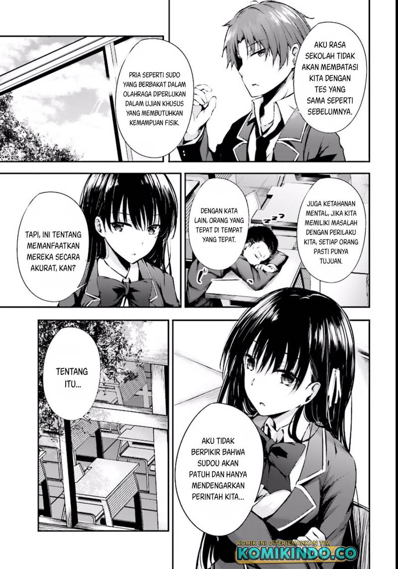 Youkoso Jitsuryoku Shijou Shugi no Kyoushitsu e Horikita Chapter 03 Gambar 14